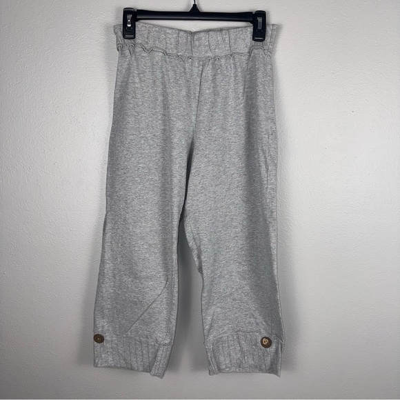 Soft Surroundings Pants - Soft Surroundings Women’s XS/S Gray Cotton Cropped Pants Elastic Waist Casual‎